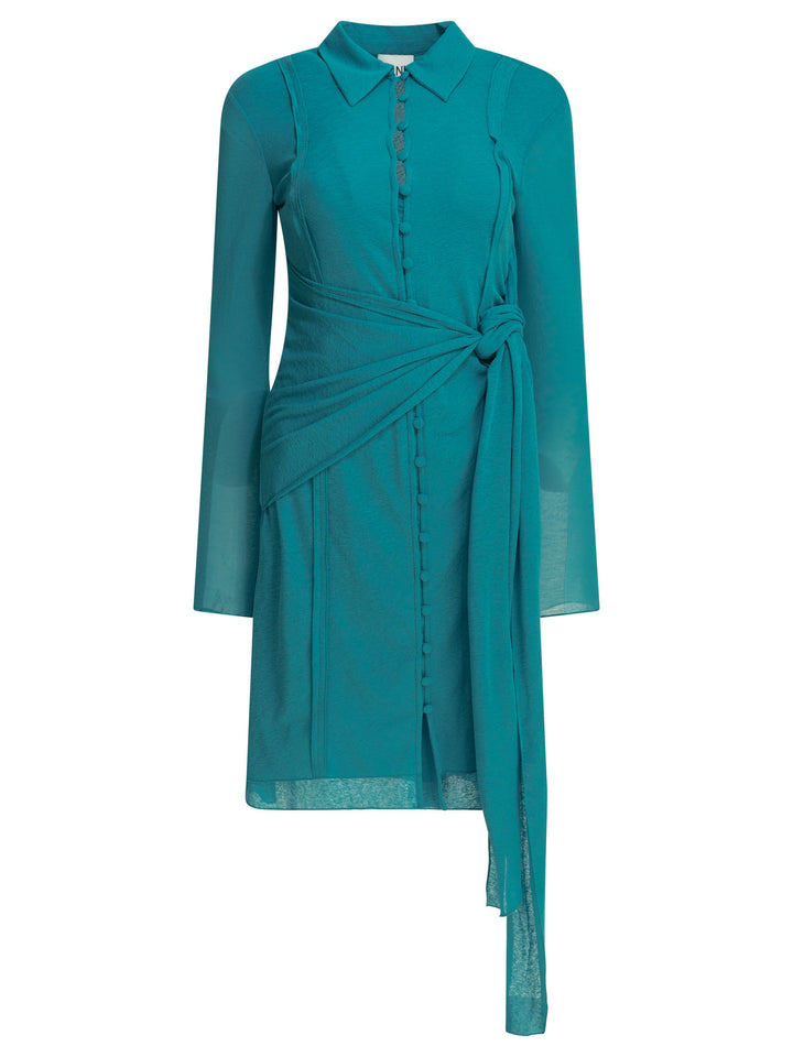 Ganni Short Chemise Dress Abiti - Light blue | 1a56239c679397a49f4a30421ee84bbc5457676a