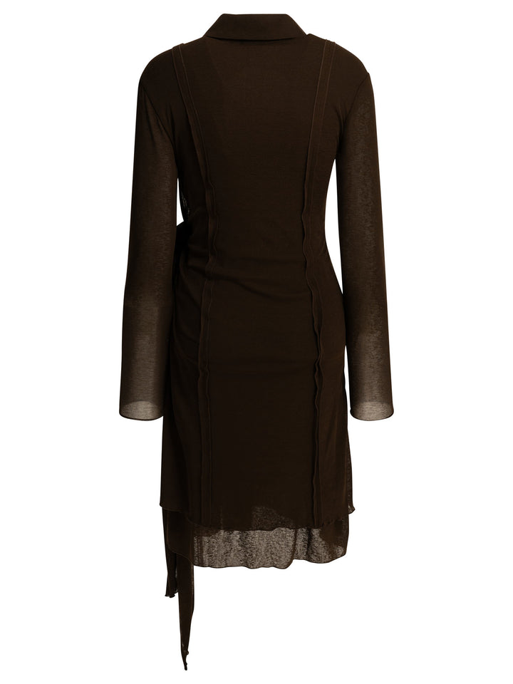 Ganni Short Chemise Dress Abiti - Marrone | b33113b9d4ebca8ef4df5c04b60d85f6fde157df