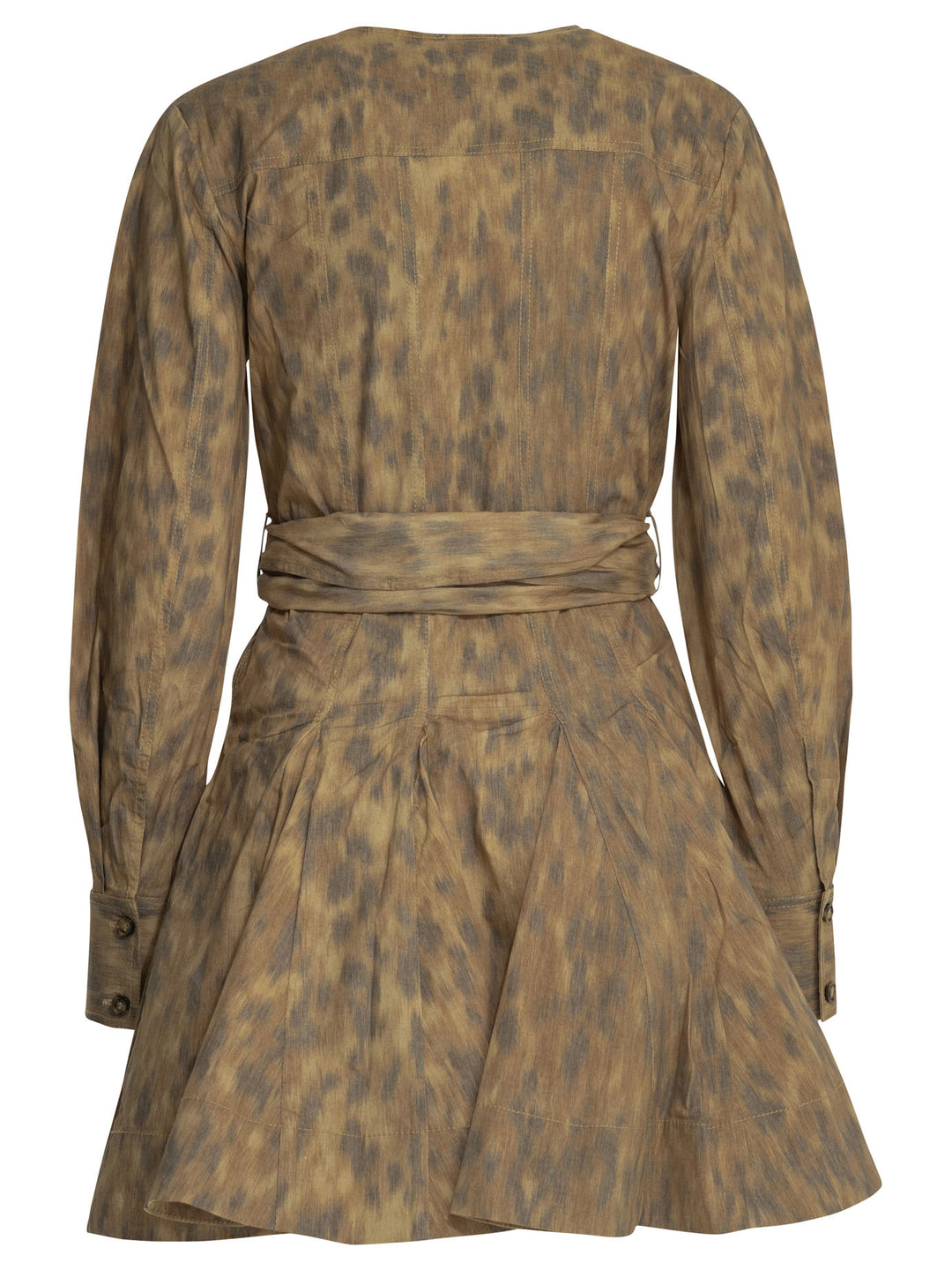 Ganni Animal Print Chemisier Dress Abiti - Beige | 8b51ebb871dd429dc9d951aaa2cb19a0bfd15f0b