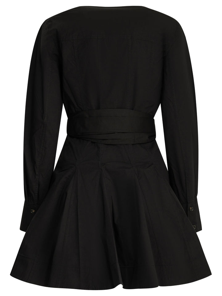 Ganni Short Chemise Dress Abiti - Nero | 60738e63ab2133b630c97c37cd22eabcfa890bcb