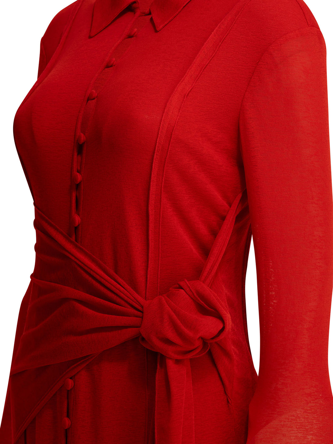 Ganni Long Chemise Dress Abiti - Rosso | 7804d94ad8d79980ad6de2c9520bb7f5b38c8349