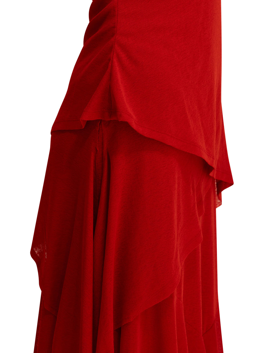 Ganni Draped Long Dress Abiti - Rosso | 692f0215dbc46d9f00491a4dd8c0a88a524b1bcd