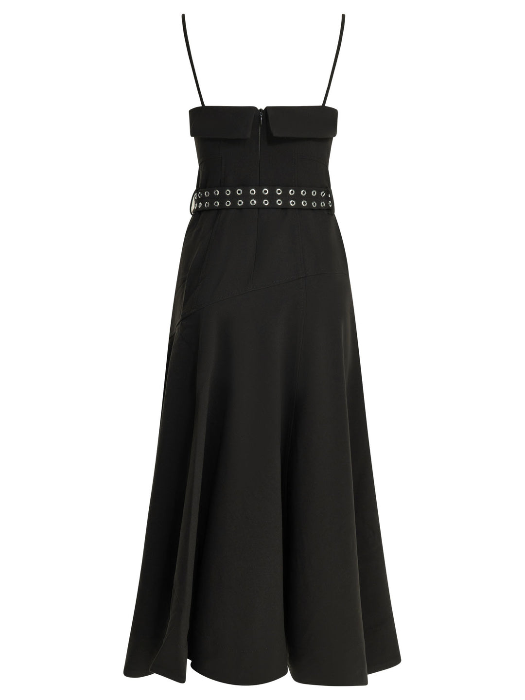 Ganni Long Flared Dress Abiti - Nero | 1d8b27b3481277160635439a8a786ffc5688e796