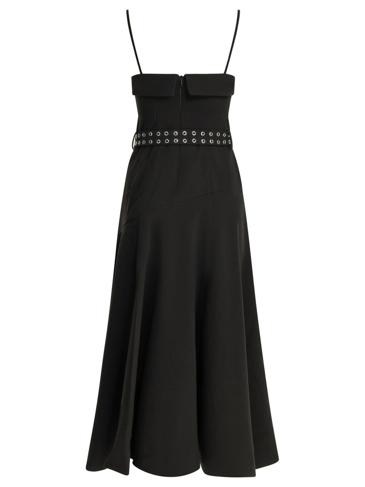 Ganni Long Flared Dress Abiti - Nero | 1d8b27b3481277160635439a8a786ffc5688e796