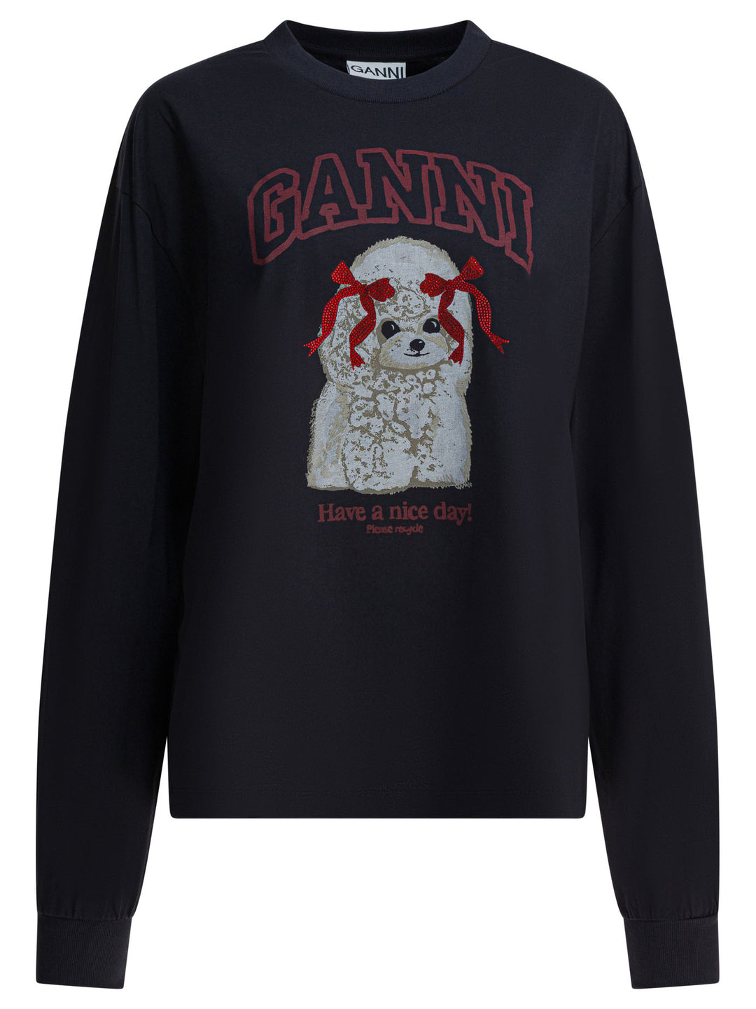 Ganni Poddle Sweatshirts - Nero | e1b427765baaa74f068856c66ca7eec14ae980b5