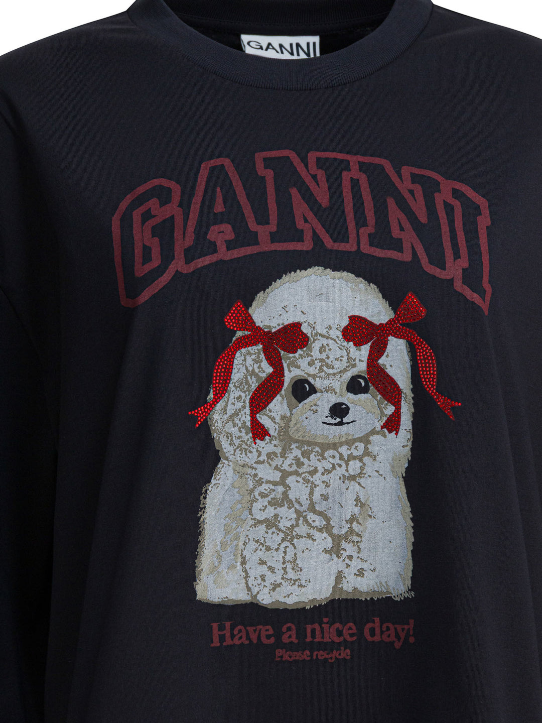 Ganni Poddle Sweatshirts - Nero | e12e7e045db724c90e6af4166bff90bda48241f0