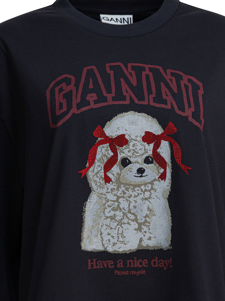Ganni Poddle Sweatshirts - Nero | e12e7e045db724c90e6af4166bff90bda48241f0