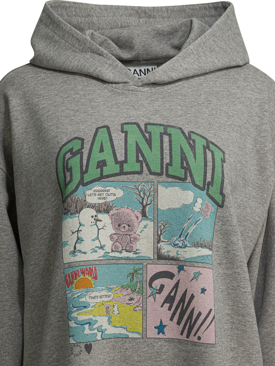 Ganni Bear Comic Sweatshirts - Grey | 5095217201b7f1e77beed18aea0c83735bf93c2f