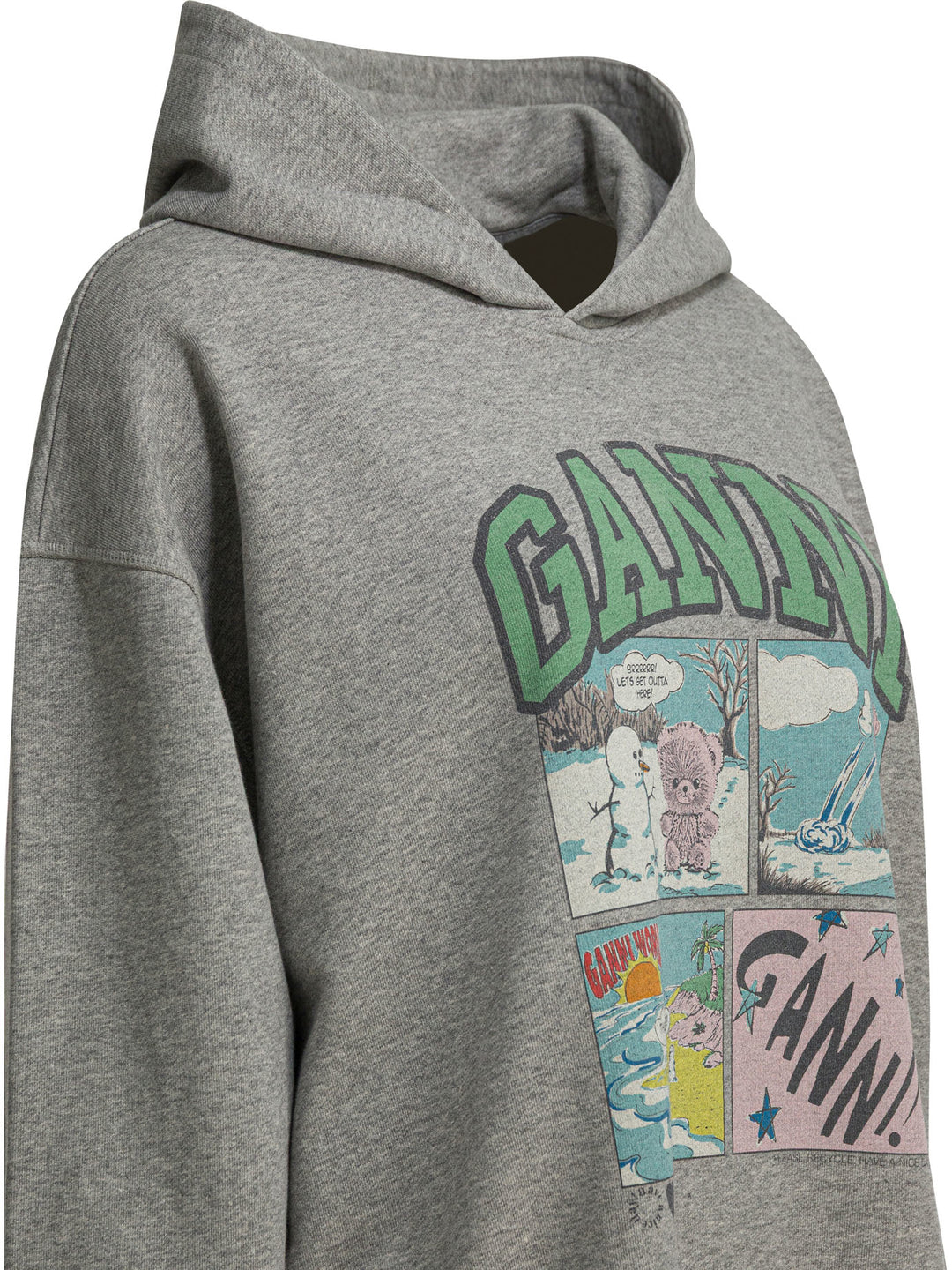 Ganni Bear Comic Sweatshirts - Grey | 8ac497cdbaef01fc89888a73682e818917b85eb8