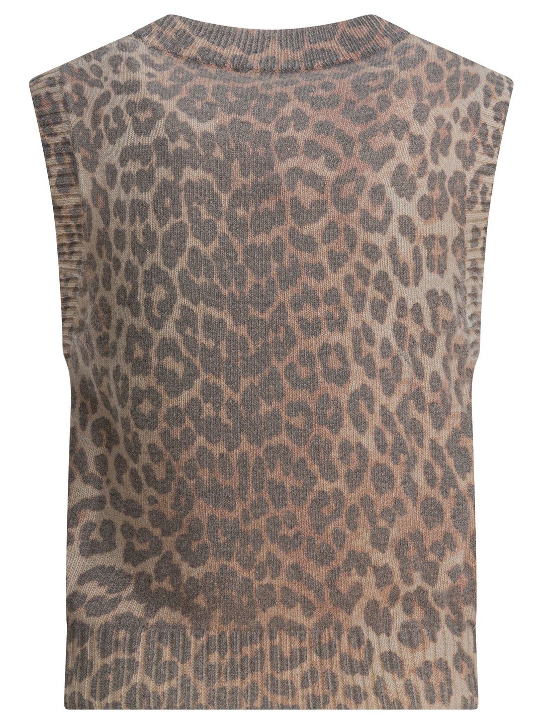 Ganni Wool Vest With Logo Knitwear - Marrone | 7a573a849a670cfe17ca5d1da44e23acaae653ac