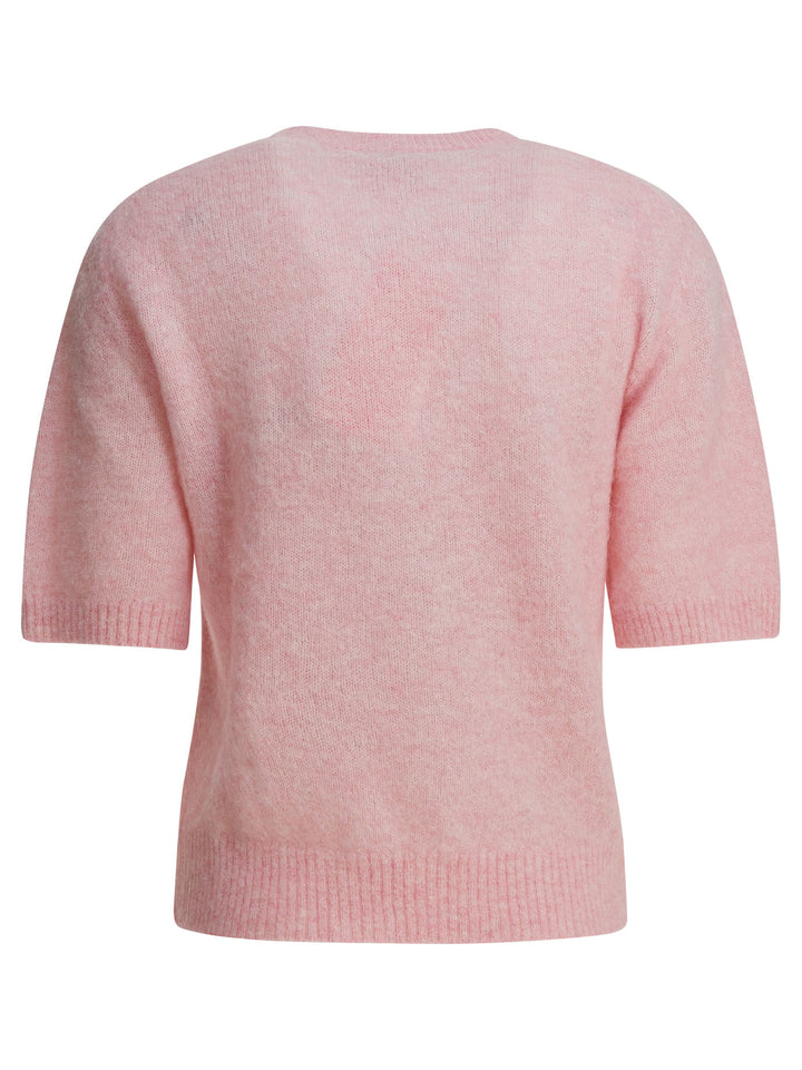 Ganni Alpaca Blend Crewneck Sweater Knitwear - Rosa | 7a31600641a77009e485c03c0d73be13d6ecdb9a