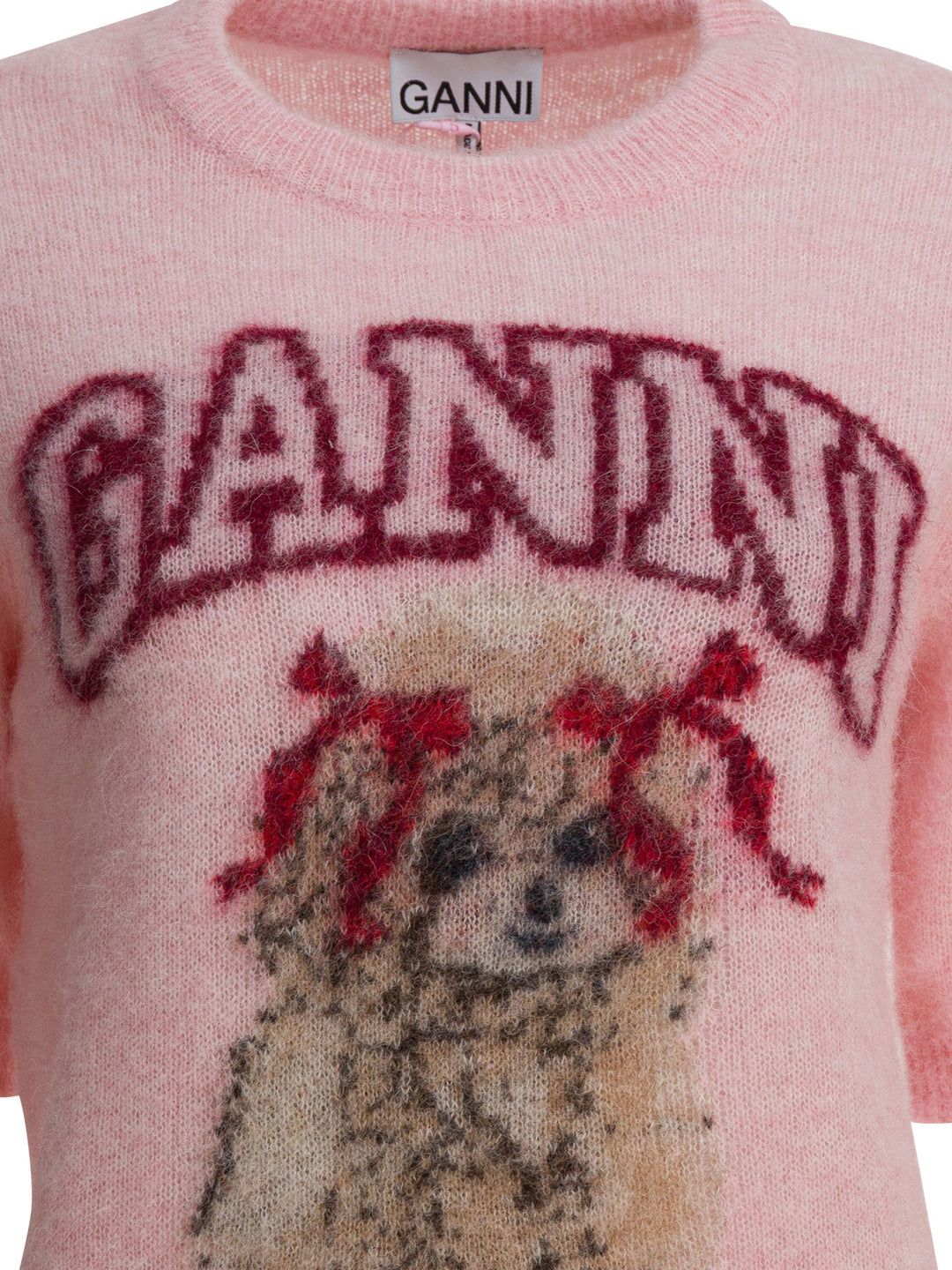 Ganni Alpaca Blend Crewneck Sweater Knitwear - Rosa | bfe8c4a8fc80014ee510bf2795838e0e082451b4