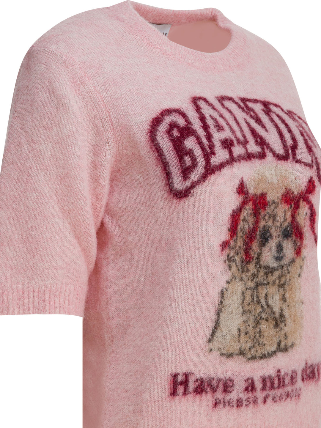 Ganni Alpaca Blend Crewneck Sweater Knitwear - Rosa | c198dc6ac14c3c567b1b9ec7b613011e472a1bfb