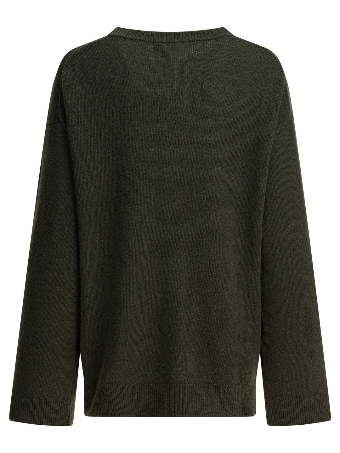 Ganni Wool-Blend Crew-Neck Sweater Knitwear - Verde | a9dbd30ce44f2acf9fab2bd2451d23658182ff4e