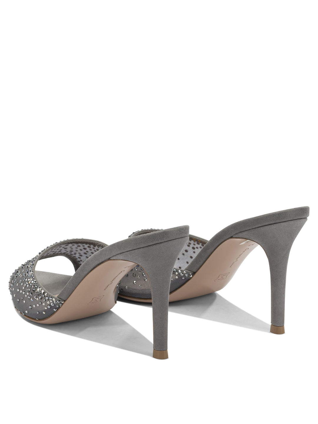 Gianvito Rossi Rania Mule 85 Mm Sandali - Grey | 2600e6c73987a0f8f84b742e595800de897f114d