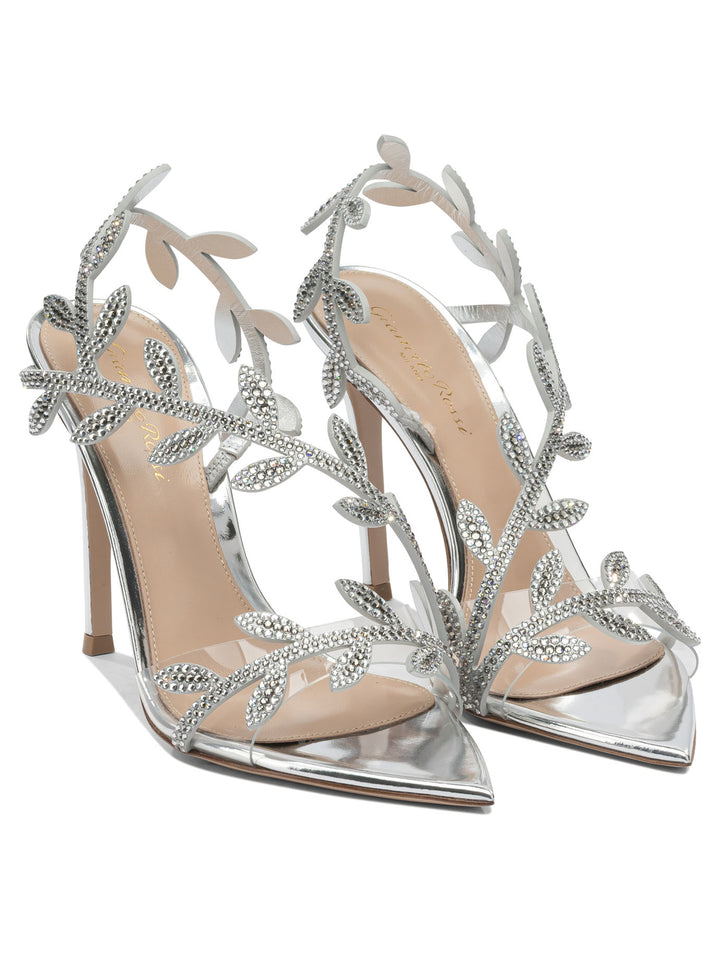 Gianvito Rossi Crystal Flavia 105mm Sandali - Silver | 98fd704818eb685b620f13a7d7fe05f00f8d62ea