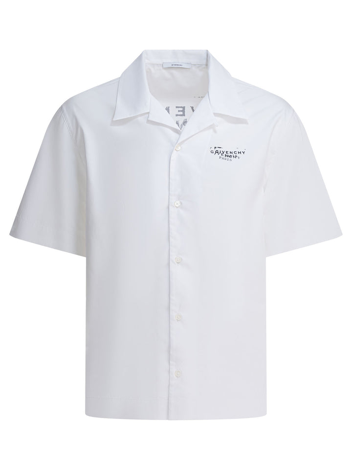Givenchy Cotton Short-Sleeved Shirt Shirts - Bianco | cc383563a757c0f4ca40e1fc7acfd7cef431adb5