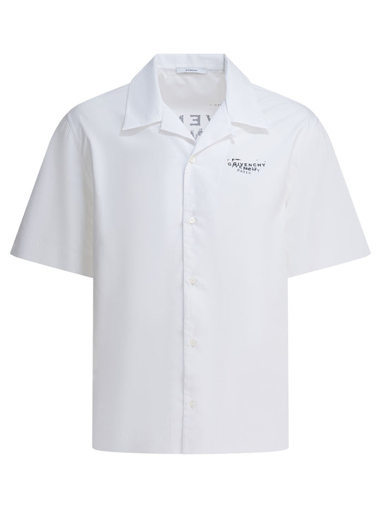 Cotton Short-Sleeved Shirt Shirts Bianco