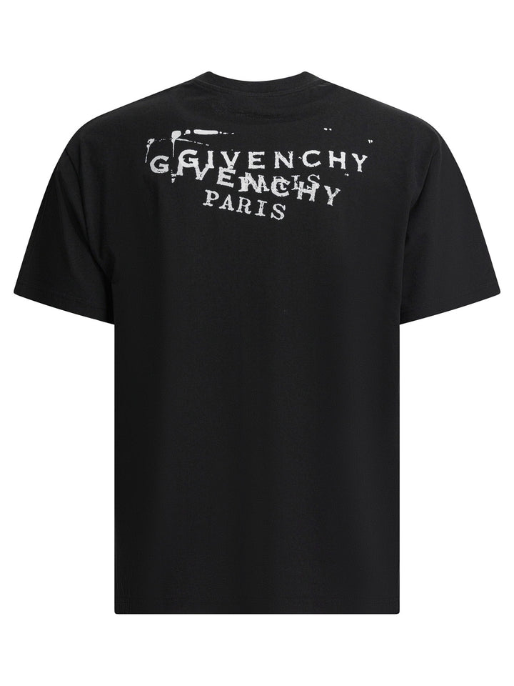 Givenchy Cotton T-Shirt With Logo T-shirts - Nero | c4dcddcb1b9402d1c03c47354e3eaa87b7c65ab7