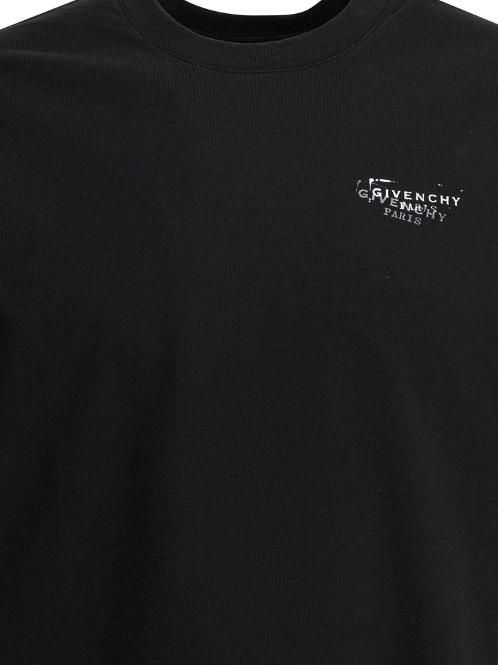 Givenchy Cotton T-Shirt With Logo T-shirts - Nero | a0fea63f4c92a1a36e7313d55583d503ad065e8f