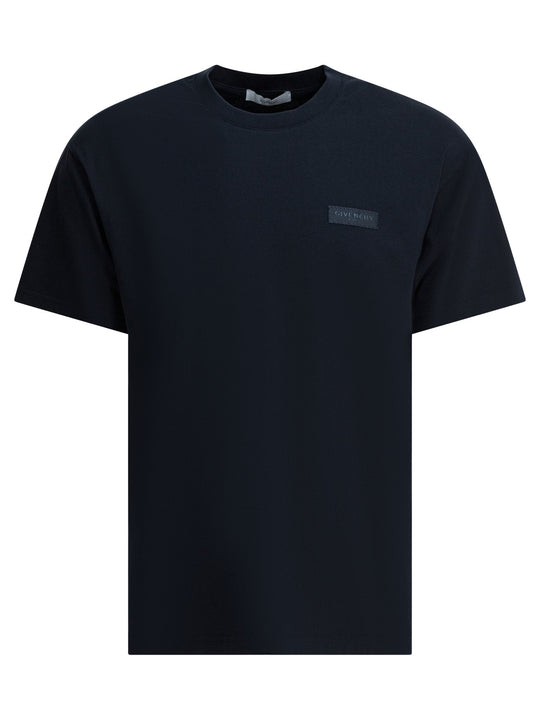 Crew-Neck T-Shirt With Logo T-Shirts Blu