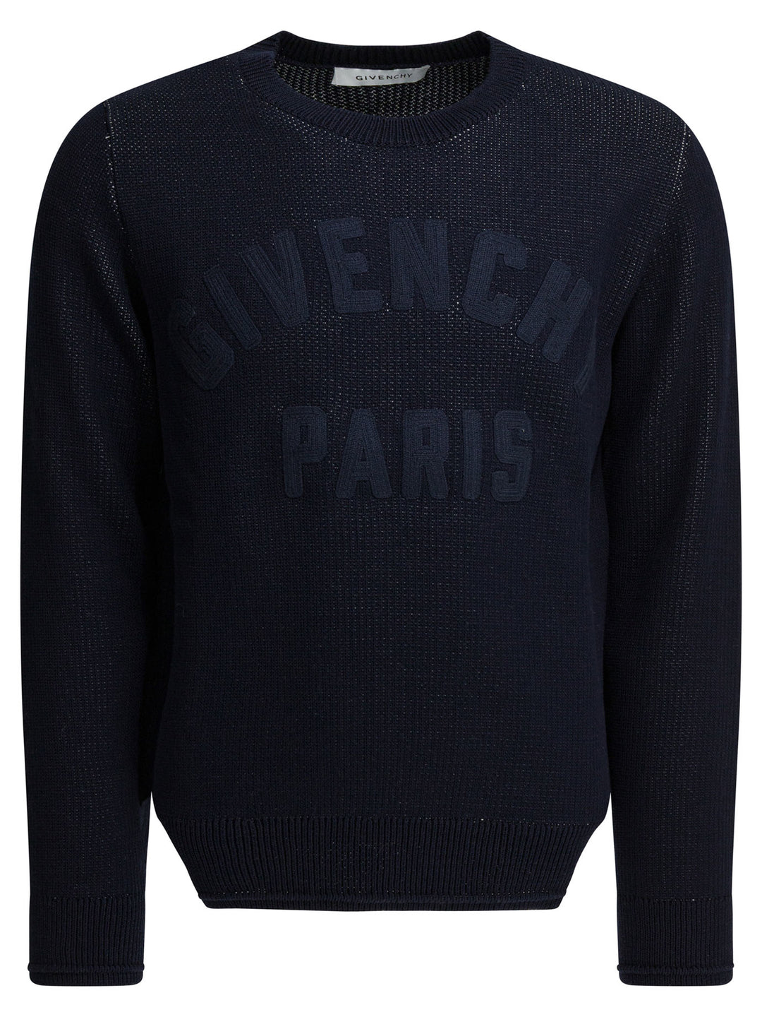 Givenchy Sweater With Embroidered Logo Knitwear - Blu | 41cb051e9a4c72ac33e651f6cee53512190e76c2