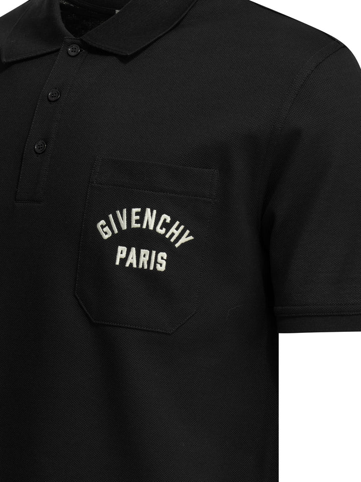Givenchy Polo Shirt With Buttons And Logo Polo shirts - Blu | c471239e35407d76deda13aca4a6a710061a9d58