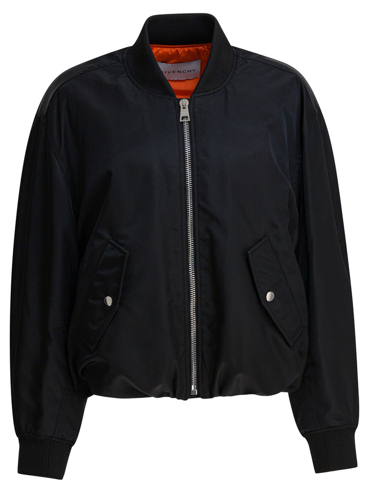 Givenchy Nylon Bomber Jacket Jackets and Coats - Nero | 72f841f091c164a1a4738fc5afd0b9772ebee844