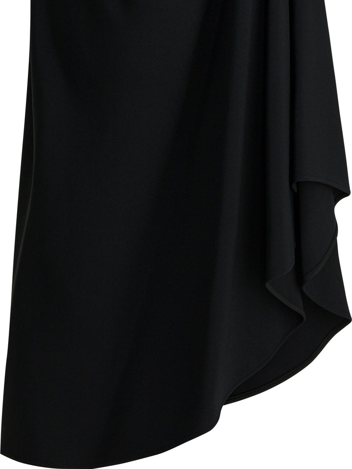 Givenchy Draped Crepe Cady Midi Skirt Gonne - Nero | 6d86a3abd22064ae0f3529d7af37797d7a61438a