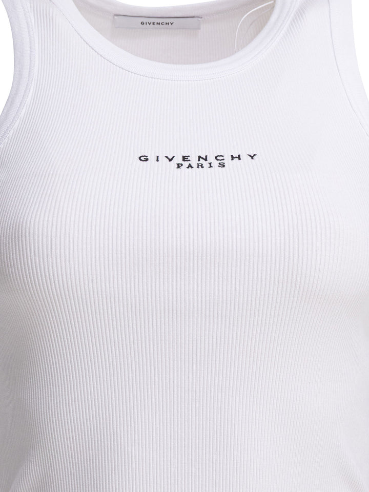 Givenchy Logo Tank Top Top - Bianco | 2ba748bc61355708617b0e9713a090bad27825d3