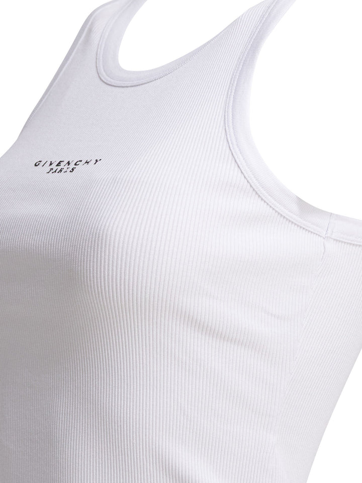 Givenchy Logo Tank Top Top - Bianco | 30f0fd84785094b090ac0d9a4c4fae86603d841e