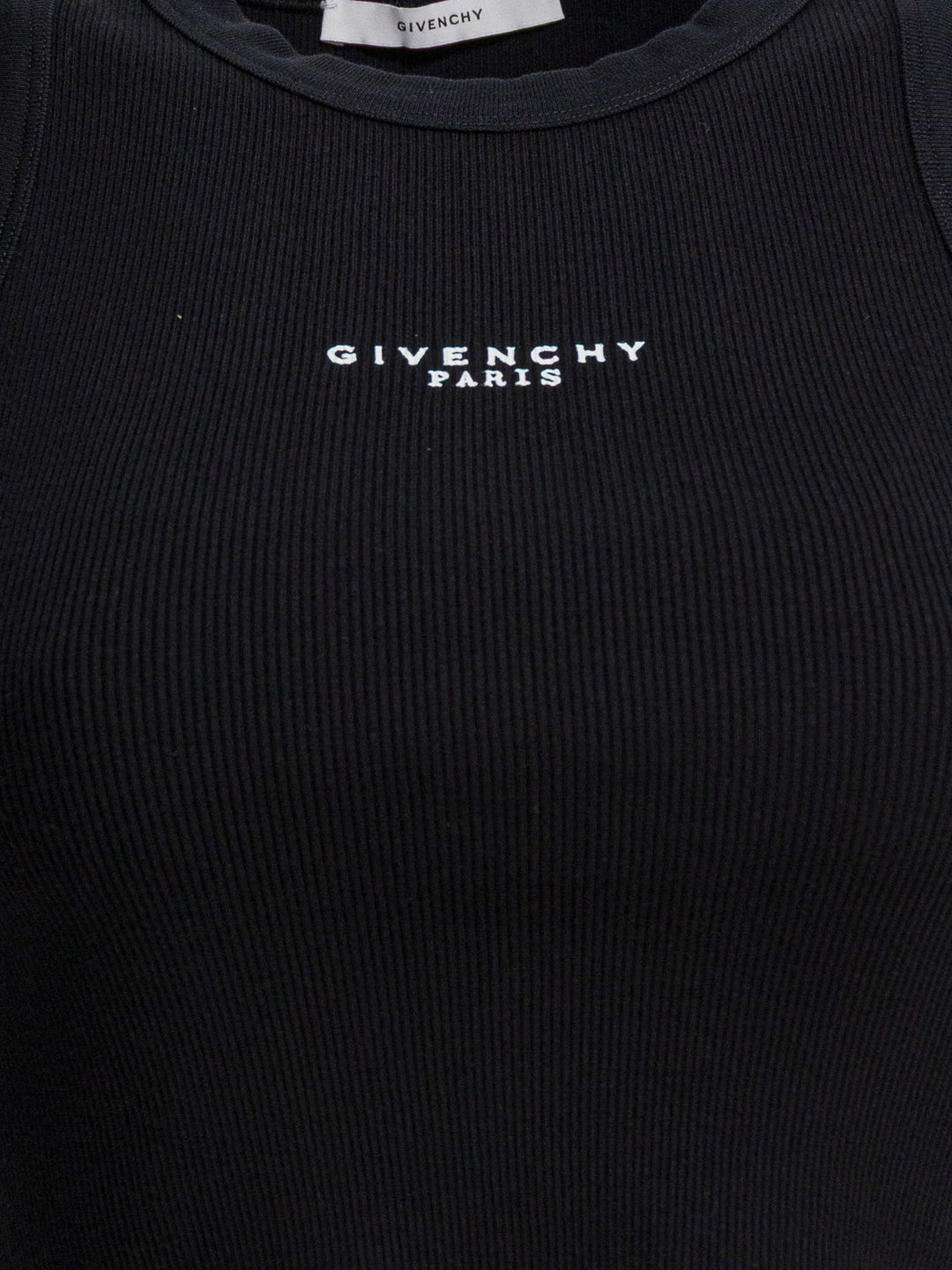 Givenchy Cropped Tank Top With Logo Top - Nero | 4500eabceebe7432fc520c8b4e6e1961f1956b16