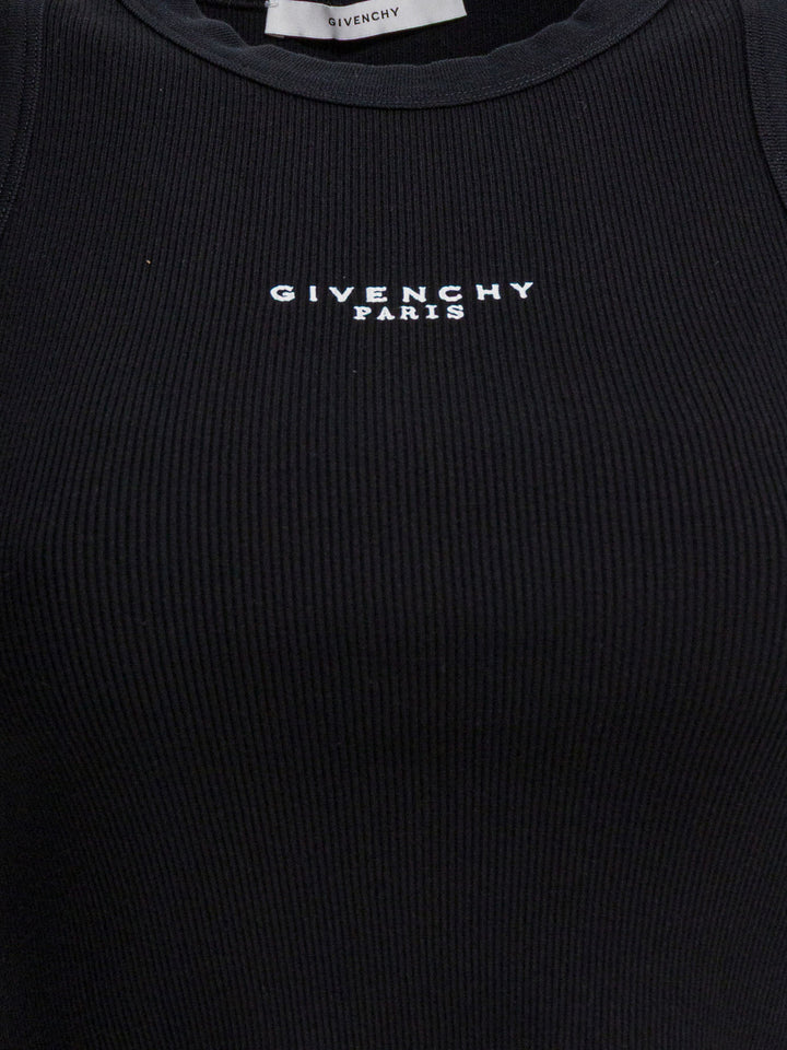 Givenchy Cropped Tank Top With Logo Top - Nero | 4500eabceebe7432fc520c8b4e6e1961f1956b16
