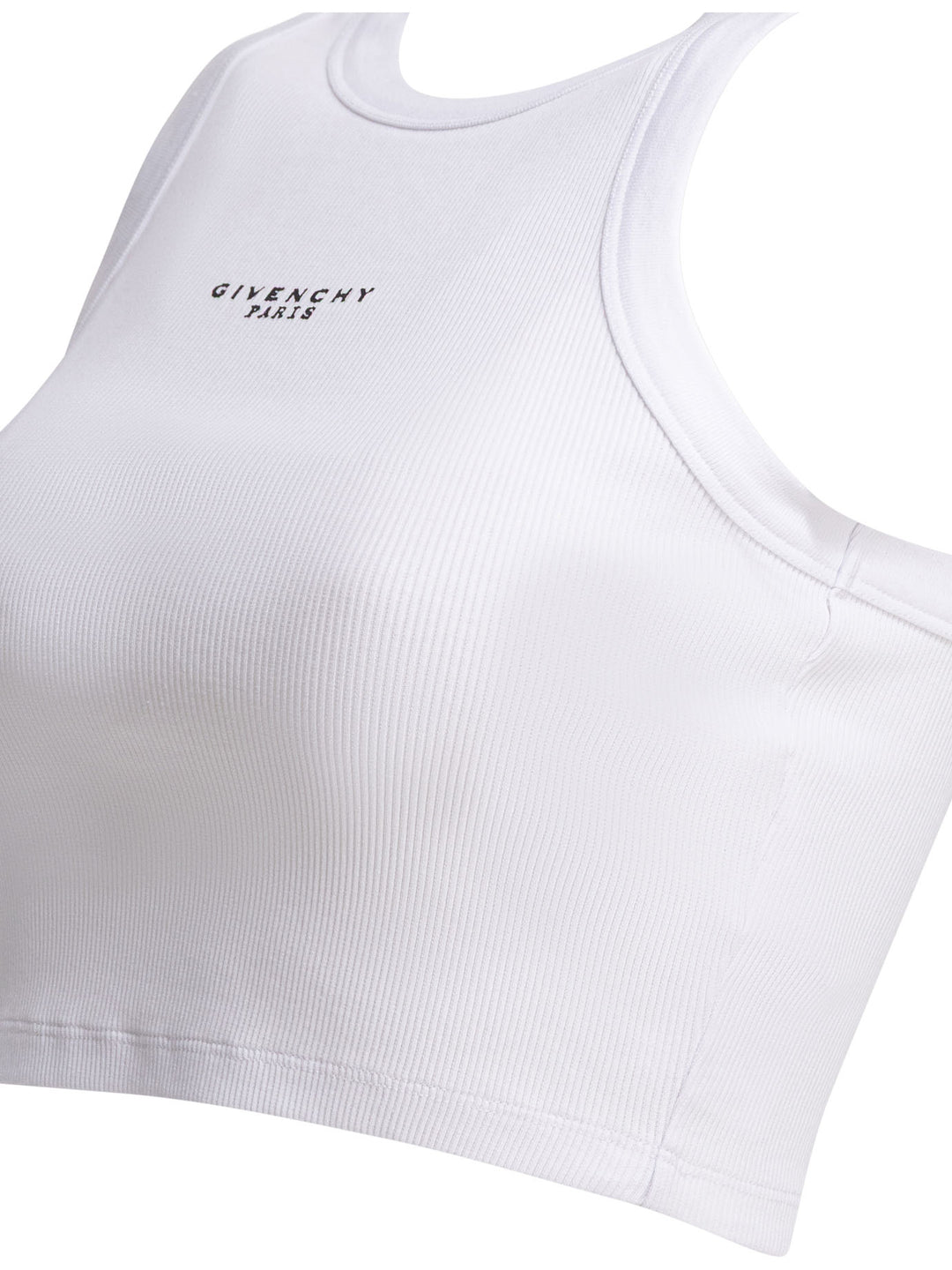 Givenchy Cropped Tank Top With Logo Top - Bianco | 200d079a4e872edea92aa5557d03df18640f8c3e