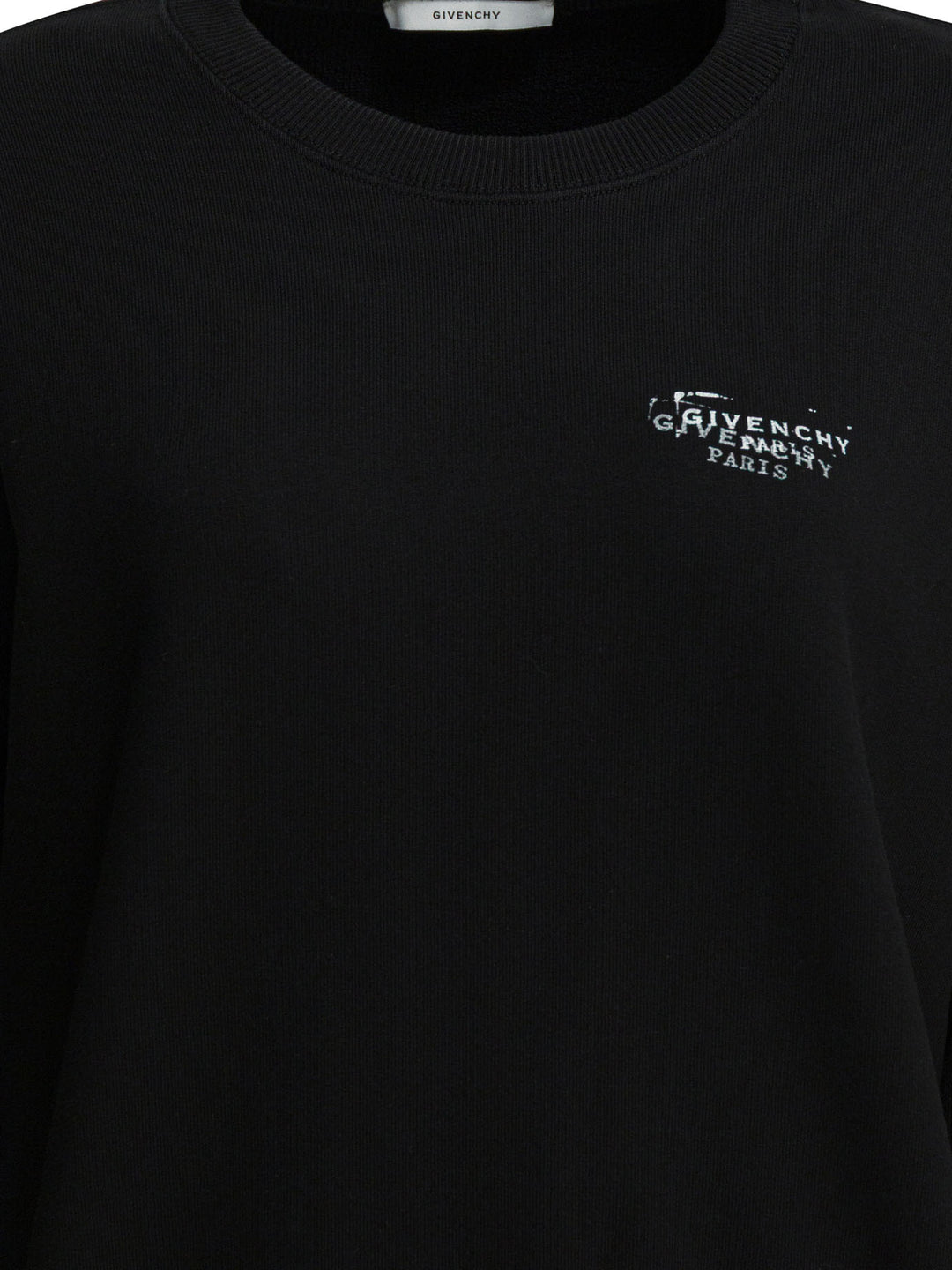Givenchy Sweatshirt With Ginvechy Stamp Sweatshirts - Nero | eefe79dd77eff80475e05fd2b536ee761460922e