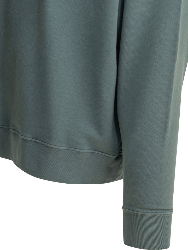 Golden Goose Crewneck Sweatshirt With Reverse Logo Sweatshirts - Blu | fbfe5697363f28d23d9174062fb4d773b683b319