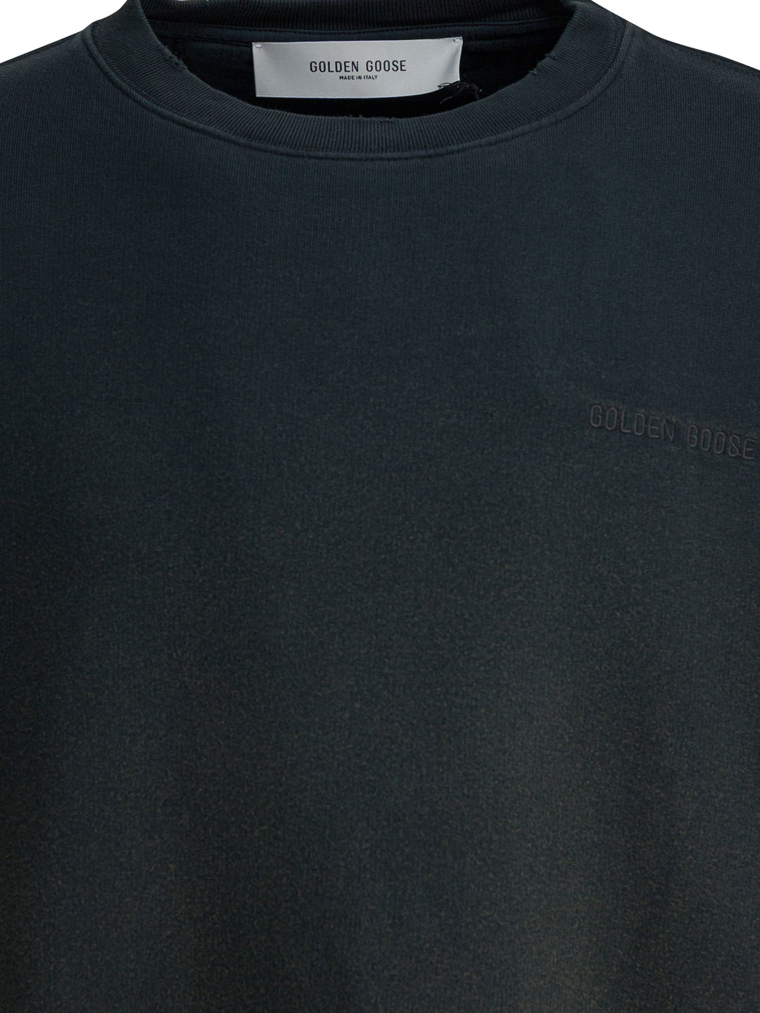 Golden Goose Vintage Effect Crewneck Sweatshirt Sweatshirts - Nero | 30406163c77ef35d6f2ac79131a4894c655a910b