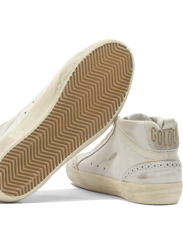 Golden Goose Mid Star Sneakers & Slip-On - Bianco | 091d9185639a6b77b4a1c984885c9ee6a20fb0a0