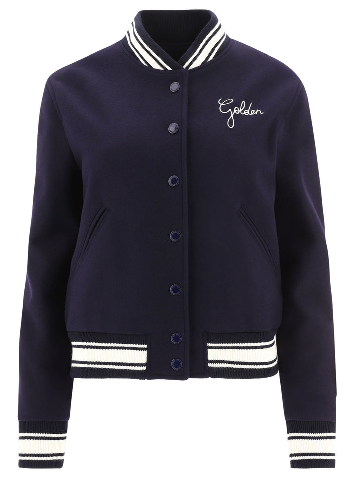 Golden Goose Wool Bomber Jacket Jackets and Coats - Blu | 0383b9319a53530ed0f82294aeb624490c322589