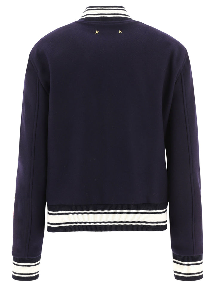 Golden Goose Wool Bomber Jacket Jackets and Coats - Blu | 41df3c5173e6d62576babf413784b5ba0b71a518