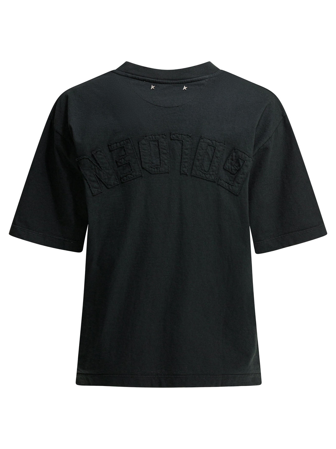 Golden Goose Crew-Neck T-Shirt With Logo T-shirts - Nero | 7d930ed4ec15da05a287d39a1842974e16ce4a9c