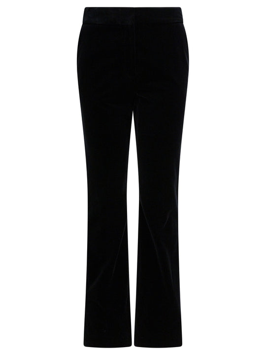 Velvet Pants Trousers Nero