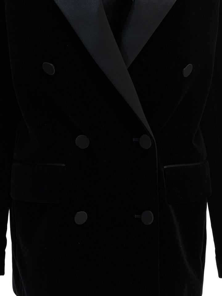 Golden Goose Velvet And Satin Double-Breasted Blazer Jackets and Coats - Nero | b5d9153b6ccf3a4e2d3eddc983f034b3d540128c