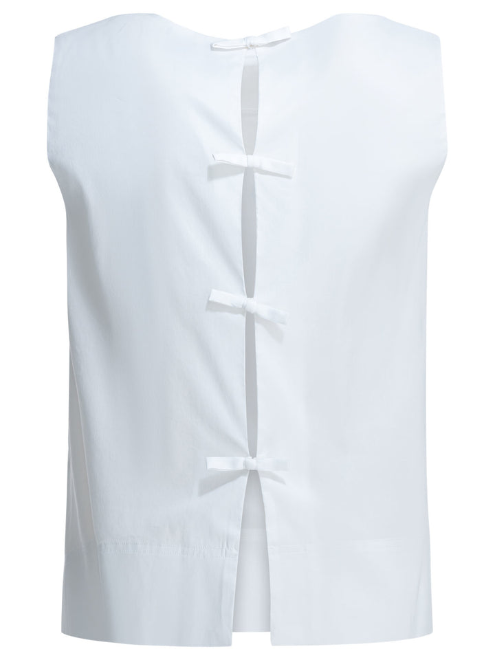 Herno Blouse With Bows Shirts - Bianco | 597ad8ea6cf647276d88b34979630e208f7377c9