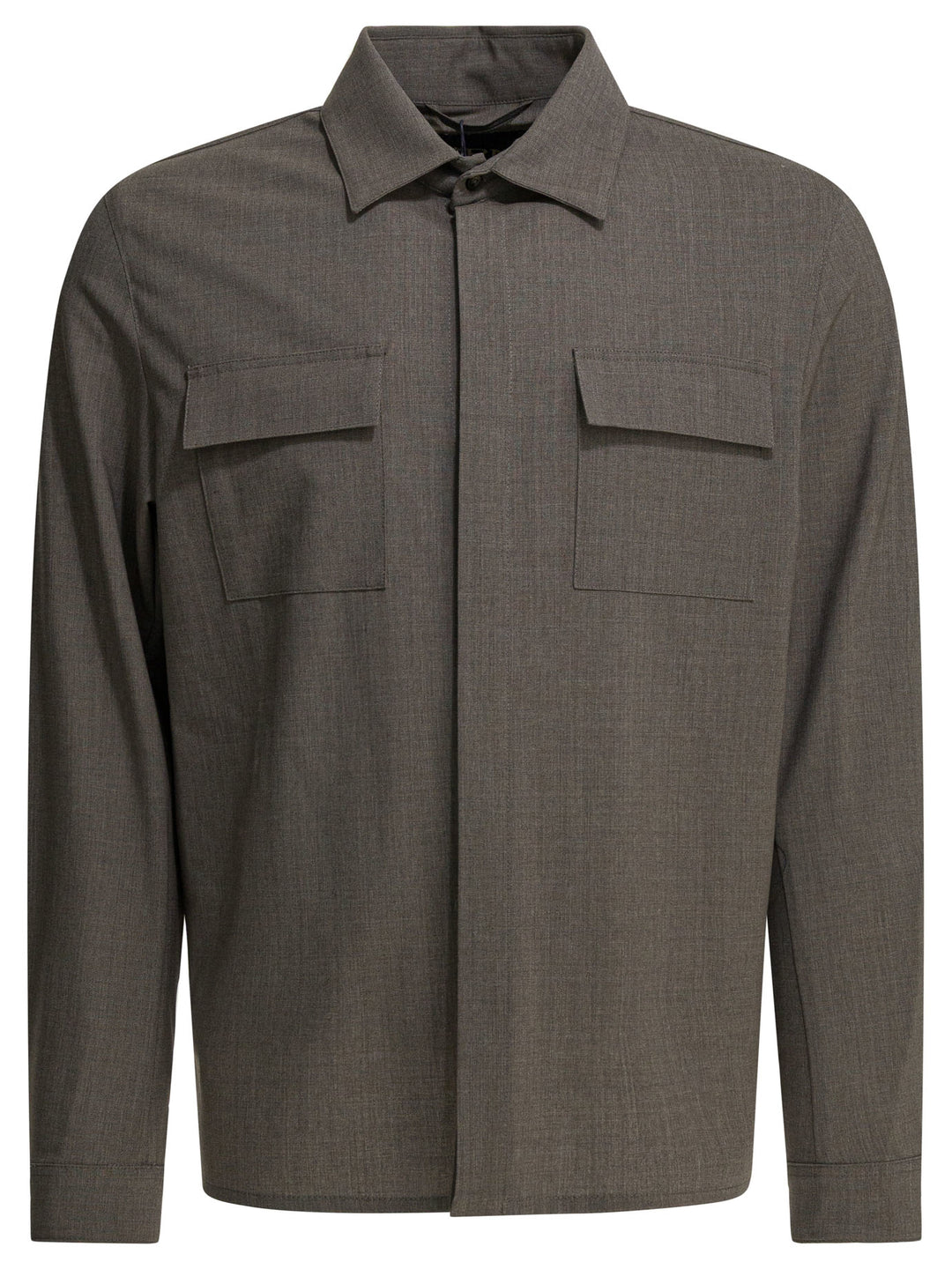 Herno Wool Overshirt Jacket Jackets and Coats - Grey | 2bf4e077f422fcdb56d5db814054587d79510aa3