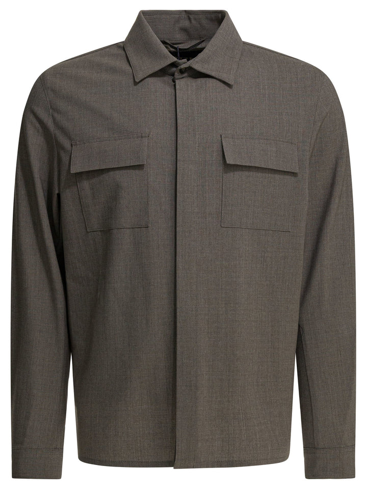 Herno Wool Overshirt Jacket Jackets and Coats - Grey | 2bf4e077f422fcdb56d5db814054587d79510aa3