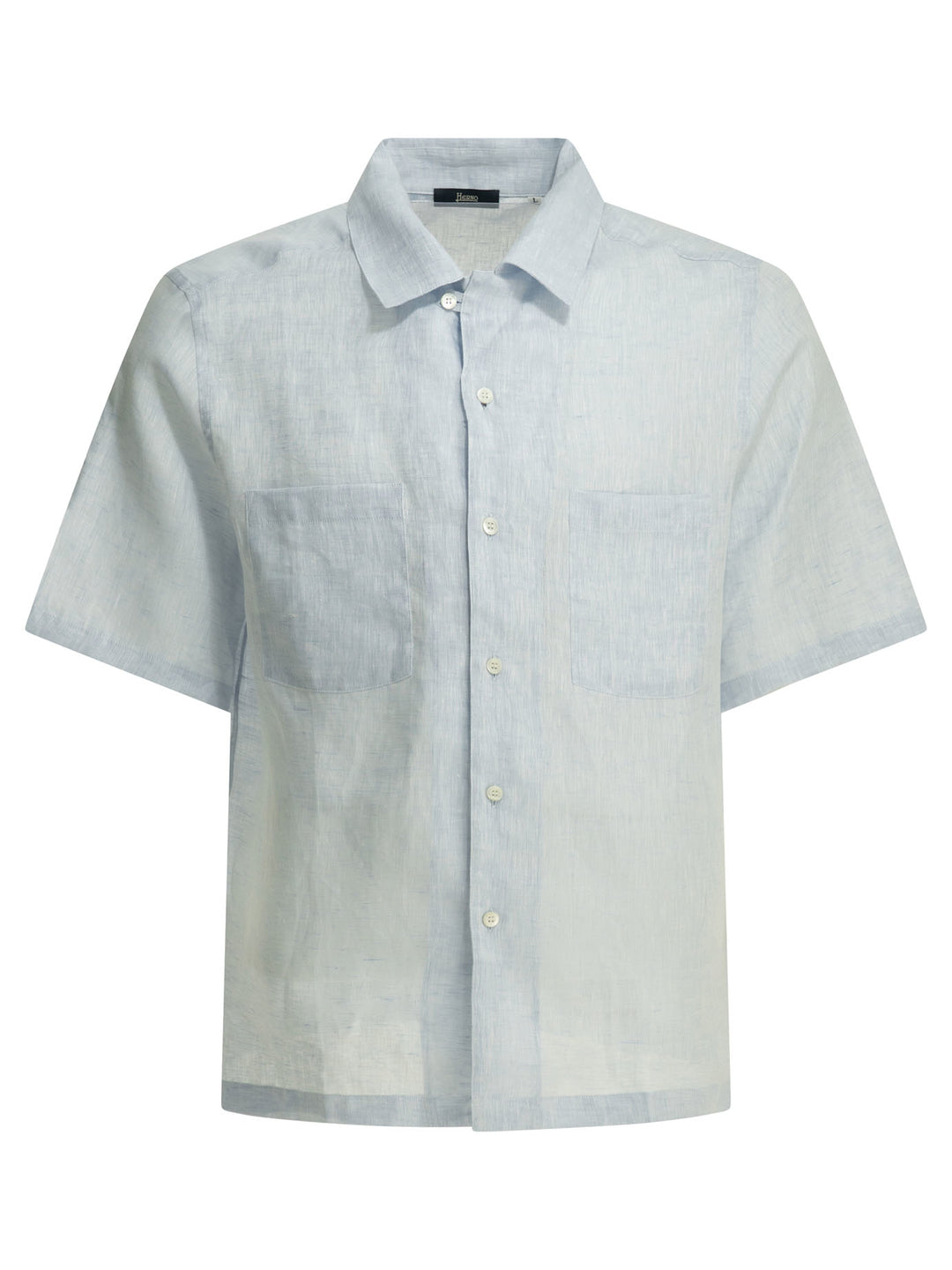 Herno Casual Linen Shirt Shirts - Light blue | 51177e831303667cac6e52ea40ecdebcc2b33132