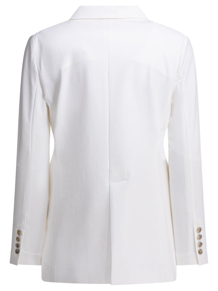 Herno Double-Breasted Blazer Jackets and Coats - Bianco | 122c07072db2fc8c50f03c31deb04c842058a7a5
