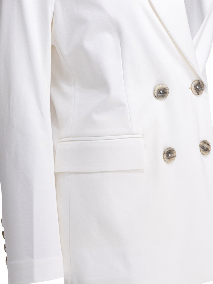 Herno Double-Breasted Blazer Jackets and Coats - Bianco | f3d49ce73d5adaa7cf4c678f372a542b6aea269b