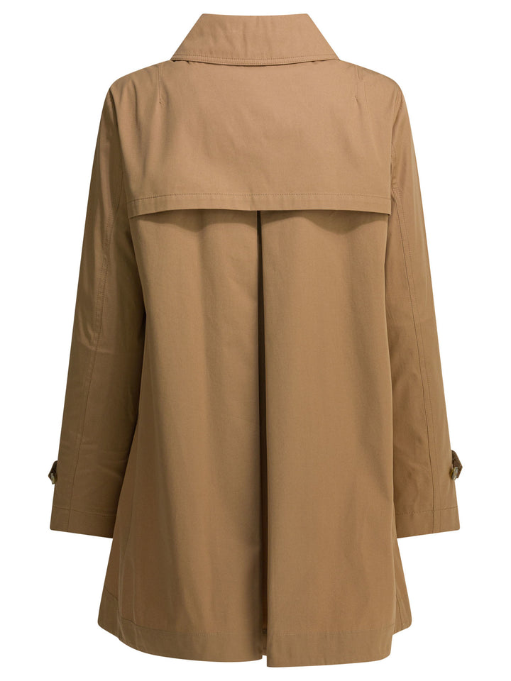 Herno Short Cotton Gabardine Trench Coat Jackets and Coats - Marrone | cac2bb2a2ac8571bf740a2a60d3a20cc6c8d4d3c